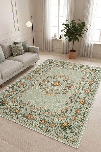 Decomia Home Dijital Kaymaz Yıkanabilir Salon Halısı Mutfak Halısı Koridor Ha...