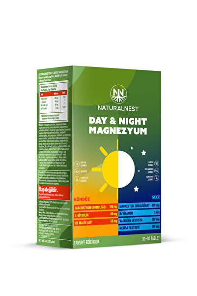 Naturalnest Day & Night Magnezyum Gece ve Gündüz 30+30 Tablet