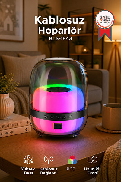 Torima Bluetooth Hoparlör Kablosuz Taşınabilir Rgb Işıklı TWS Speaker BTS-184...