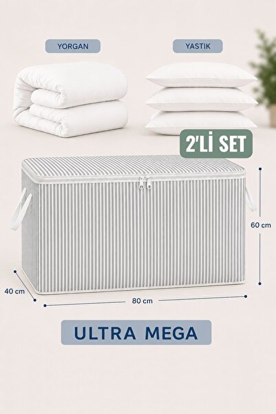 Helen's Home Set od 2 ultra mega torbe za skladištenje jastuka i popluna, naj...