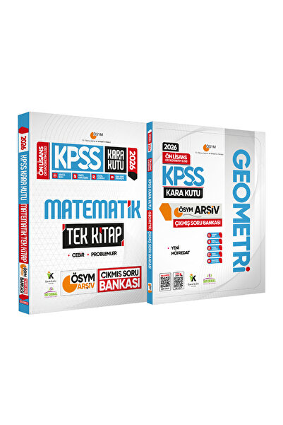 Karakutu Yayınları 2026 KPSS Önlisans Kara Kutu TEK KİTAP Matematik ve Geomet...