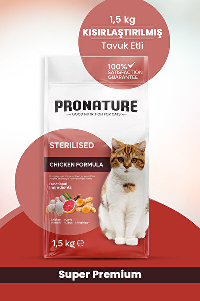 Pronature Kısırlaştırılmış Yetişkin Kuru Kedi Maması (Weight Protect) - Tavuk...