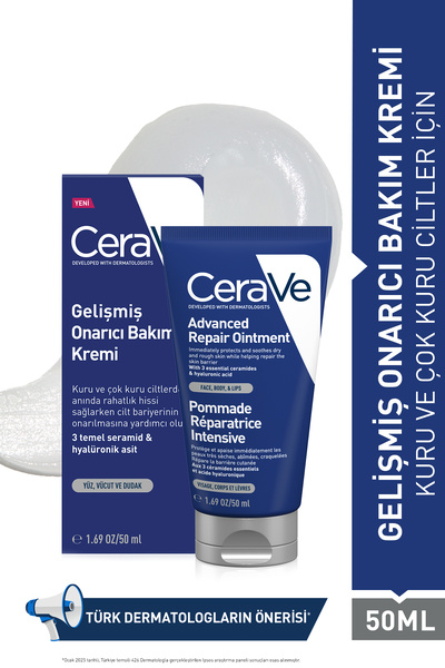 CeraVe Kuru Ciltler İçin Gelişmiş Onarıcı Bakım Kremi 50 ml