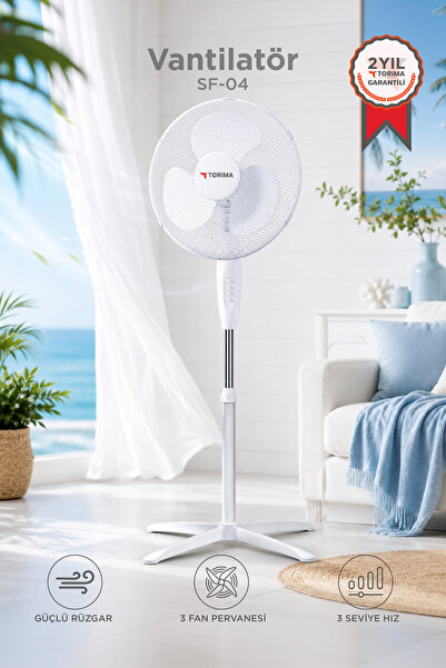 Torima Vantilatör 3 Pervaneli 3 Kademeli Ayarlanabilir Ayaklı 16 Inc 55W Fan ...