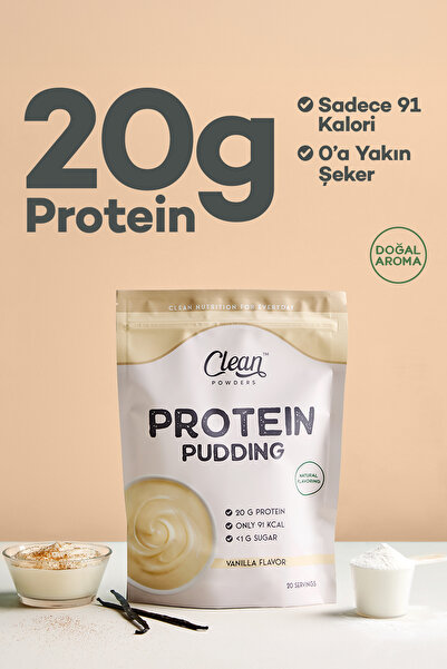 Clean Powders Protein Pudding 500 Gr - Vanilya - Düşük Şekerli