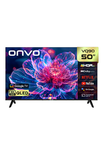 ONVO 50VQ90F3UA 127 Ekran Uydu Alıcılı 4K Ultra HD Google Smart QLED TV