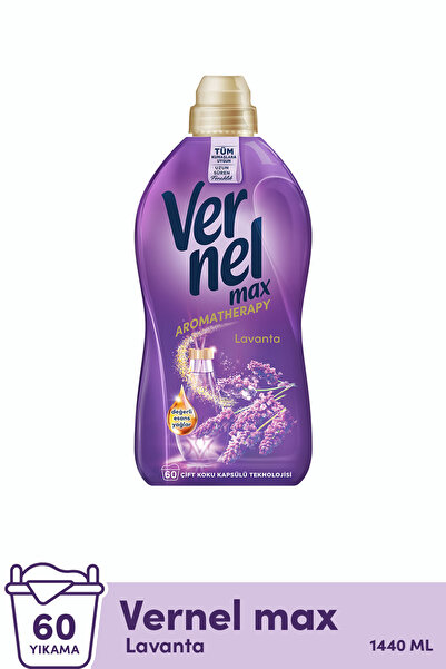 Vernel Max Konsantre Çamaşır Yumuşatıcısı 4 X 1440ml (240 YIKAMA) Taze Lavanta