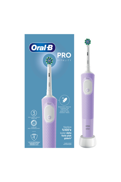 Oral-B D103 Vitality Pro Cross Action Şarjlı Diş Fırçası - Lila