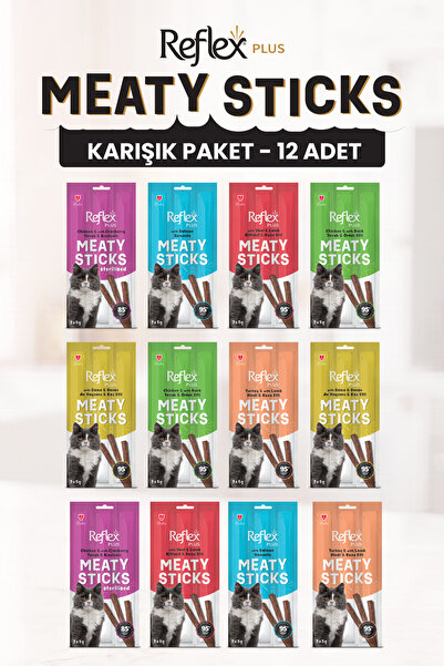 Reflex Sticks Kedi Kedi Ödülü Karma 12 Paket