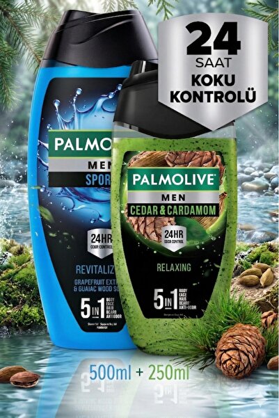Palmolive Erkek Duş Jeli 500 Ml, Men Sedir Ağacı Kokulu 250 Ml Küçük Boy Duş ...