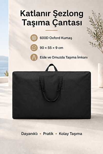 moniev Katlanır Şezlong Taşıma Çantası 600D Oxford Kumaş Elde ve Omuzda Kullanım