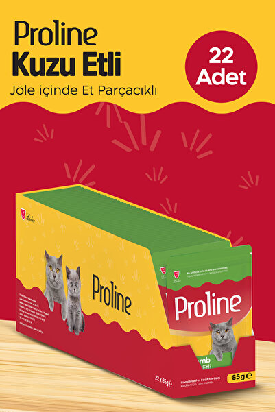 Proline Pouch Kuzu Etli Yaş Kedi Mama 22 x 85 Gr
