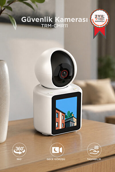 Torima Bebek Kamerası Monitörlü 360 Derece Dönebilen Full Hd Smart Ip Güvenli...