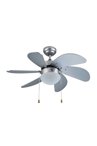 Vanti Kcf282 60w 30 Inç Silver 6 Kanatlı Lambalı Avizeli Ipli Tavan Latörü