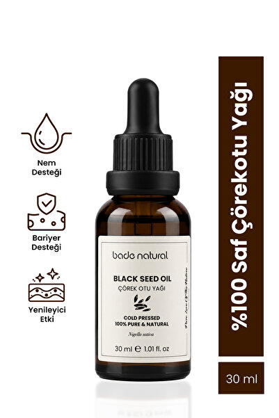 Bade Natural Çörek Otu Yağı Soğuk Sıkım %100 Saf 30 ml