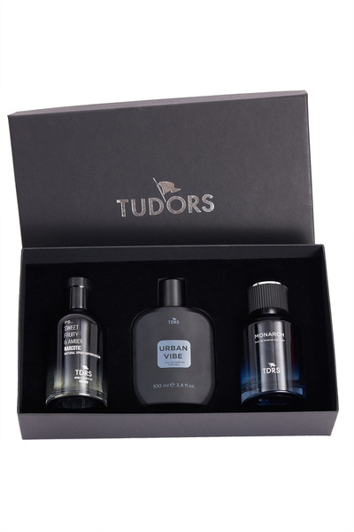 Tudors Özel Hediye Kutulu 3'lü Limon-Bergamot 100 ML Uzun Süre Kalıcı Erkek P...