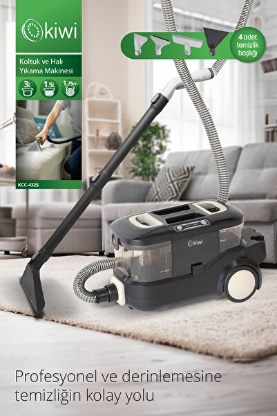 Kiwi Kcc-4325w Koltuk Ve Halı Yıkama Makinesi Siyah