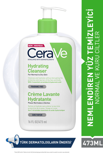 CeraVe Normal Ve Kuru Ciltler İçin Nemlendiren Temizleyici 473ml