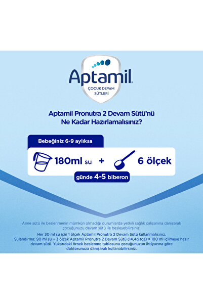 Aptamil 2 Prebiyotikli Devam Sütü 350 Gr