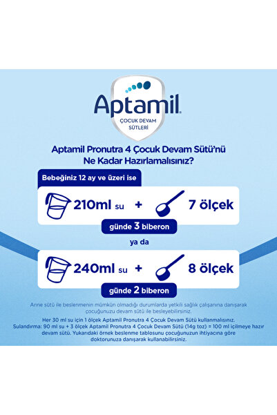 Aptamil 4 Prebiyotik Çocuk Devam Sütü 800 X 2 Adet 1600 Gr