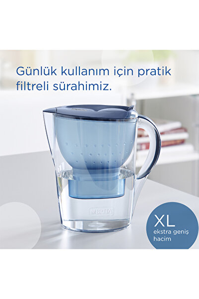 BRITA Marella XL 1x MAXTRA PRO Pure Performance Filtreli Su Arıtma Sürahisi - Mavi (3,5L)