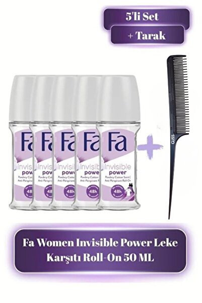 Fa Women Invisible Power Leke Karşıtı Roll-On 50 ML x5 Set - Tarak