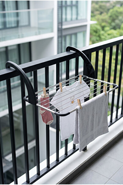 Perilla Pratik Dirsekli Balkon Çamaşır Kurutmalığı Çamaşır Askısı