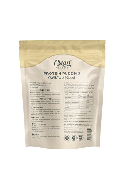 Clean Powders Protein Pudding 500 Gr - Vanilya - Düşük Şekerli
