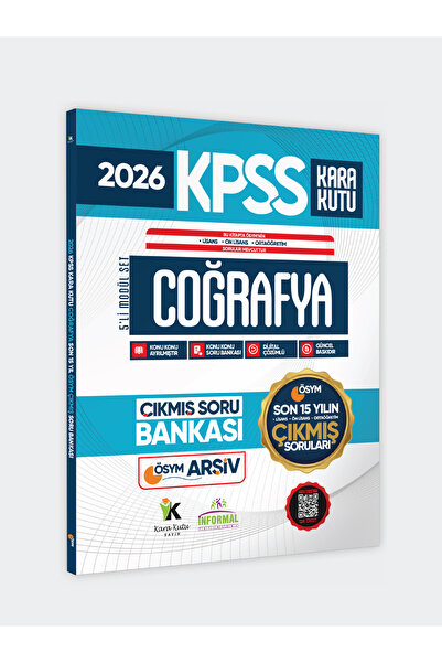 Karakutu Yayınları 2026 FULLKPSS Lisans-Önlisans-Ortaöğretim Coğrafyanın Kara...