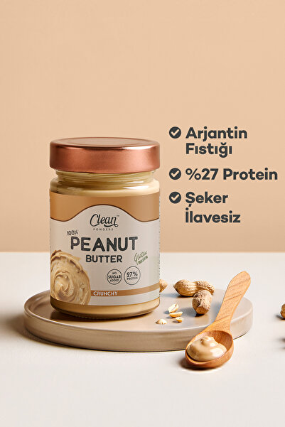 Clean Powders %100 Peanut Butter (Fıstık Ezmesi) 300 Gr - Şeker İlavesiz