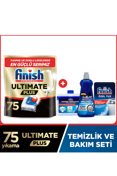 Finish Ultimate Plus Bulaşık Makinesi Deterjanı Kapsül Tablet 75 Adet + Temiz...