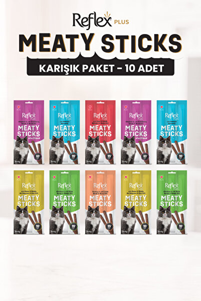 Reflex Stick Kedi Ödülü 3x5 gr 10 Paket Kedi Ödül Çubuğu Maması