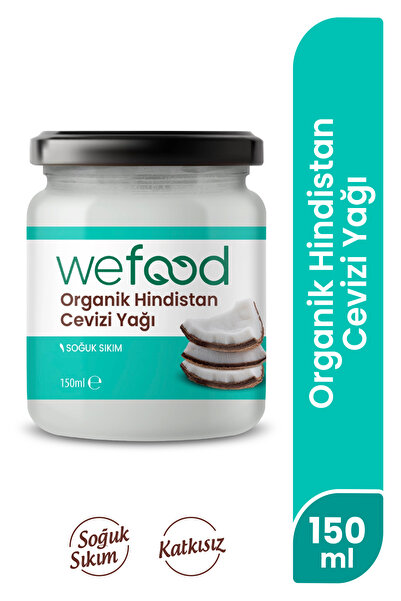 Wefood Organik Hindistan Cevizi Yağı 150 ml (Soğuk Sıkım)