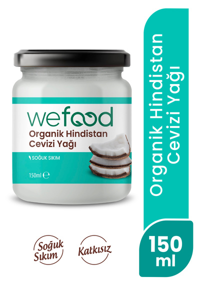 Wefood Organik Hindistan Cevizi Yağı 150 ml (Soğuk Sıkım)
