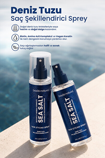 Bade Natural Deniz Tuzu Şekillendirici Saç Spreyi 200 ml