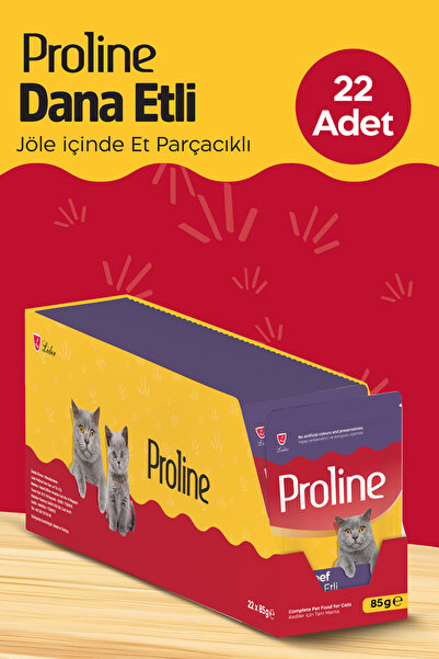 Proline Pouch Dana Etli Yaş Kedi Maması 22 x 85gr