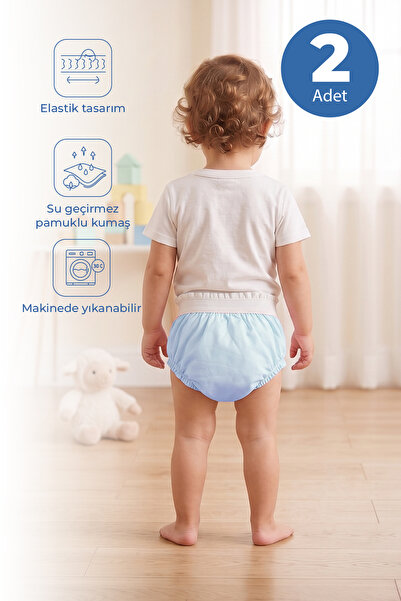 Babyjem 155 Alıştırma Külodu Kutulu 2'li 3 Yaş Mavi