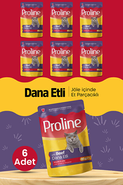 Proline Pouch Dana Etli Yaş Kedi Maması 6 x 85gr
