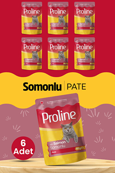 Proline Pouch Somonlu Yaş Kedi Mama 6 x 85 Gr