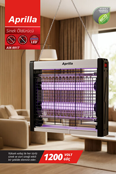 Aprilla AIK-9917 Sinek Öldürücü | 20W LED UV Işık & Kimyasalsız & İç Mekân Ku...