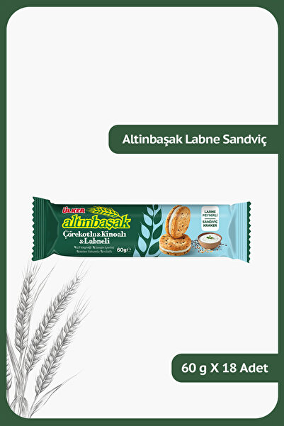 Ülker ALTINBAŞAK Çörekotlu & Kinoalı & Labneli Sandviç - 60 gram - 18 Adet