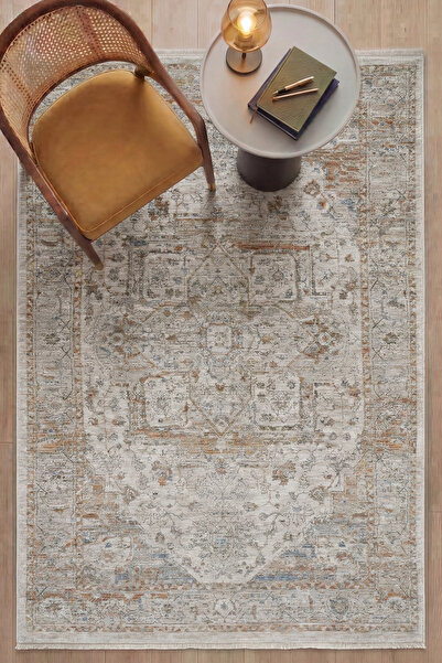 Prime Beige Modern Vintage Antique Ethnic Pattern Authentic Rug Soft Classic Living Room Living Room Rug