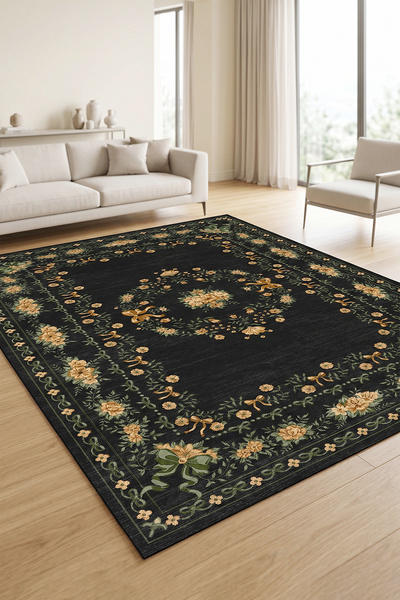 Decomia Home Dijital Kaymaz Yıkanabilir Salon Halısı Mutfak Halısı Koridor Ha...
