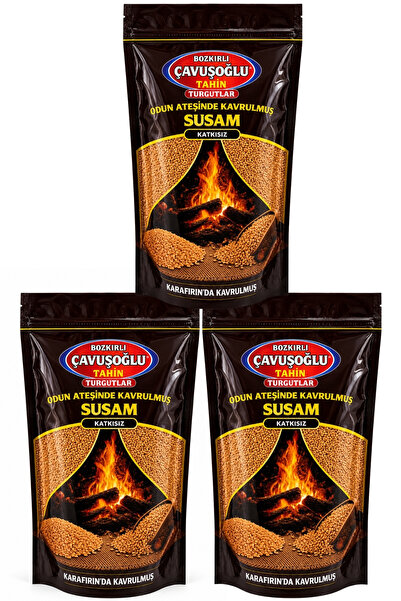 Bozkırlı Çavuşoğlu Odun Ateşinde Kavrulmuş Susam 1 Kg x 3 Adet