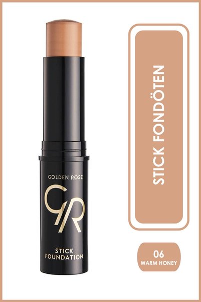 Golden Rose Stick Foundation No: 06 Warm Honey - Yüksek Kapatıcı Stik Fondöte...