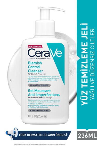 CeraVe Yağlı Ve Düzensiz Cilter Için Yüz Temizleme Jeli 236 Ml 3337875784054