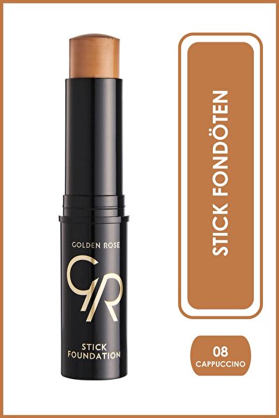 Golden Rose Stick Foundation No: 08 Cappuccino - Yüksek Kapatıcı Stik Fondöte...