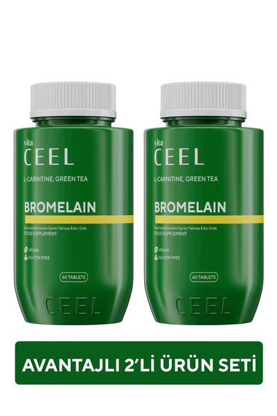 VitaCeel 2'li Bromelain – Ananas Enzimi, Quercetin İçerikli, 60 Tablet