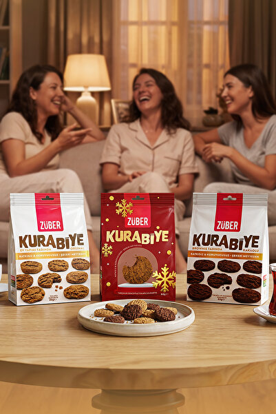 Züber Yulaflı ve Kakaolu Kurabiye 80g x 3 Adet (Brownie Tadında)