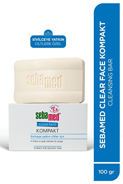 Sebamed Clear Face Sivilce ve Akne Karşıtı Kompakt Yüz Temizleyici Sabun 100 gr